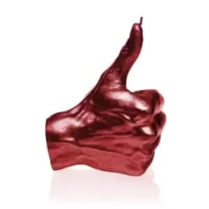 Hand OK Thumbs Up Candle – Red Metallic