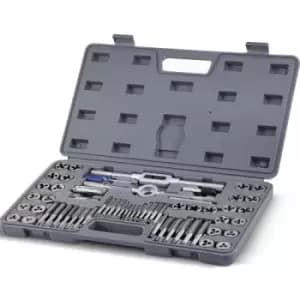 VEVOR Tap and Die Set, 60 PC Tap Set Metric and Sae with Storage Case, Carbon Steel Internal and External Tap and Die Set Metric and Standard, Used fo