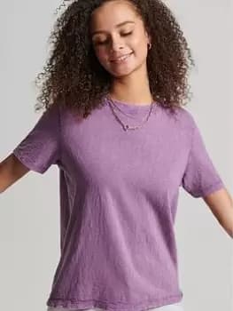 Superdry Vintage Surf Ranchero Tee - Purple, Purple, Size 10, Women