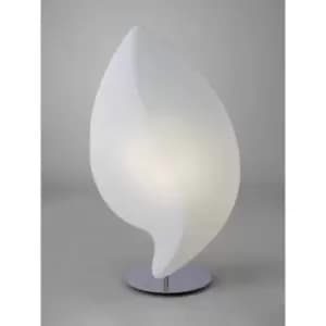 Table Lamp Natura 2 Bulbs E27 Large Indoor, polished chrome/opal white