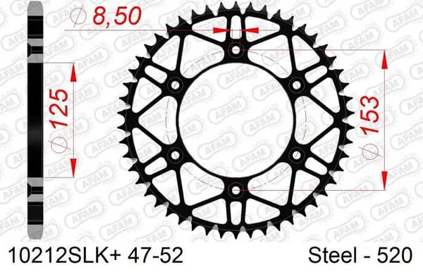 AFAM 10212SLK+51 Chain Sprocket 51