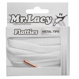 Mr Lacy Flatties Metal - White/Rose 130