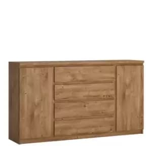 Fribo 2 Door 4 Drawer Wide Sideboard In Oak Effect