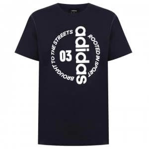 adidas Circle Linear Mens T-Shirt - Navy/White