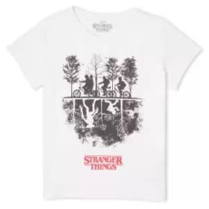 Stranger Things Upside Down Womens T-Shirt - White - L