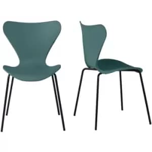 OUT & OUT Fleur - Teal Dining Chairs- Set of 2