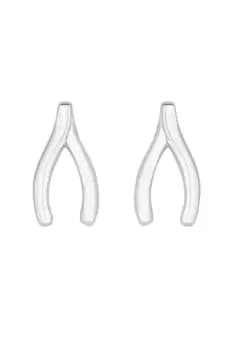 Sterling Silver 925 Wish Bone Earrings
