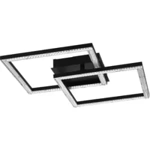 Lejias LED Black/Transp ceiling light - Black - Eglo