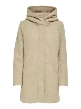 ONLY Boucle Long Jacket Women Grey