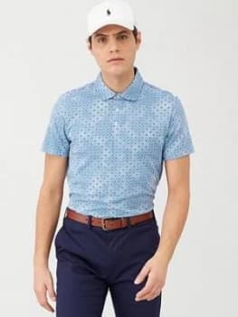 Polo Ralph Lauren Golf Printed Pima Jersey Polo Shirt - Blue