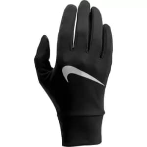 Nike Womens/Ladies Tech Lightweight Running Gloves (L) (Black/Silver)
