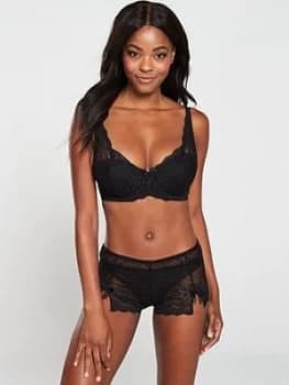 Pour Moi Flora Lightly Padded Underwired Bra - Black, Size 32C, Women