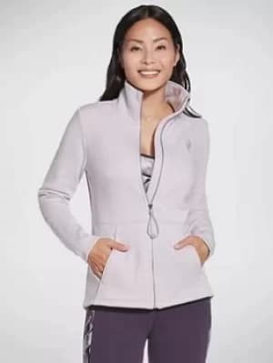 Skechers Go Snuggle Zip Through Jacket, Purple, Size L, Women
