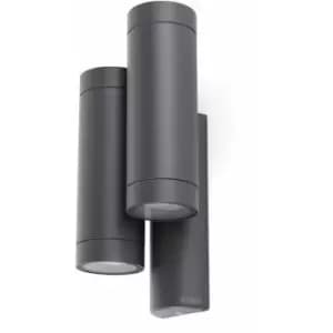 Faro Steps - 4 Light Outdoor Wall Light Dark Grey IP44, GU10