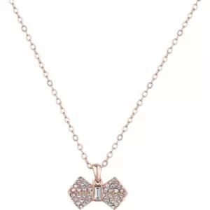 Sanra Solitaire Pave Bow Pendant