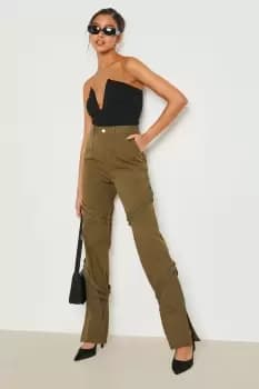 Strappy Split Hem Cargo Trouser