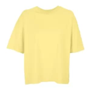 SOLS Womens/Ladies Boxy Organic Oversized T-Shirt (S) (Light Yellow)