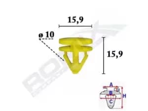 ROMIX Clip, trim-/protection strip C70627 FORD,Fiesta Mk6 Schragheck (JA8, JR8),Fiesta Mk5 Schragheck (JH1, JD1, JH3, JD3),FOCUS III Turnier