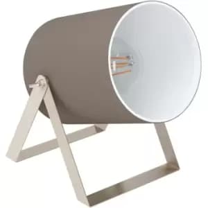 VILLABATE 1 Table Lamp Taupe - Satin Nickel - Eglo