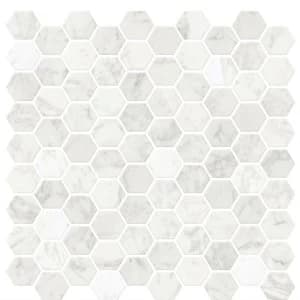 Fine Decor In Home Marble Peel and Stick Backsplash Tiles