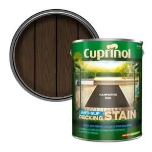 Cuprinol Anti Slip Hampshire Oak Decking Wood Stain, 5L