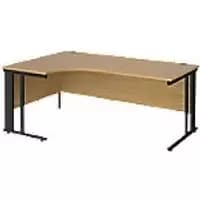 Dams International Left Hand Ergonomic Desk MCM18ELKO 1,800 x 1,200 x 725 mm