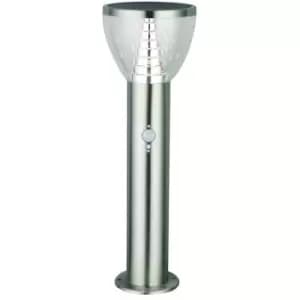 Saxby Alba - Outdoor Floor Solar Post PIR IP44 4.4W Brushed Stainless Steel