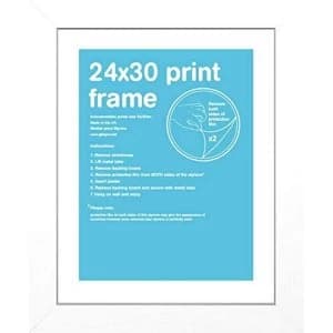 GB White Frame Wood 24x30cm