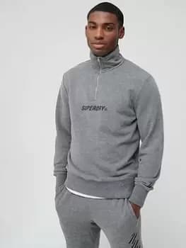 Superdry Code Sport Half Zip Sweat - Charcoal , Charcoal Size M Men