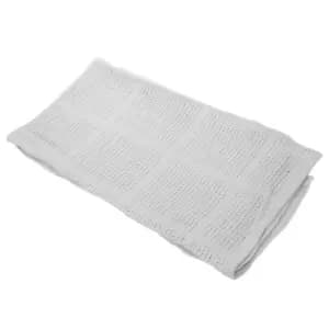 Baby Boys/Girls Knitted Cotton Blanket (70 x 90cm) (Grey)
