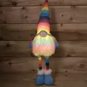 60cm Premier Battery Operated Lit Standing Christmas Rainbow Gonk