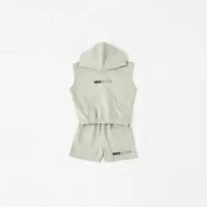 Missguided Set Sleeveless Hoodie & Short - Green