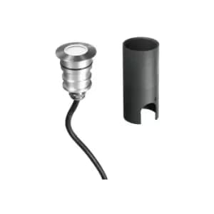 25-fan Europe - Encastrable de jardin Impact24V Aluminium Nickel 1 ampoule cm