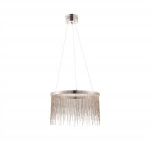 LED 1 Light Pendant Chrome, Silver Chain
