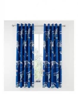 Catherine Lansfield Dinobot Curtains, Blue