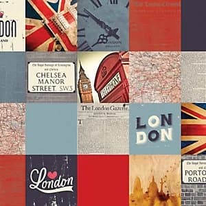 ohpopsi London Squared Wall Mural Multi 14.4m L