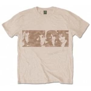 The Beatles White Album Faces Mens Sand T Shirt: XXL