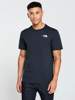The North Face Short Sleeve Red Box T Shirt Navy Size L Men
