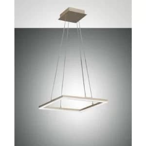 Fabas Luce Bard LED Integrated Pendant Ceiling Light Light Gold Matt Glass