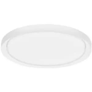 Merano - Beaumont 56cm Integrated LED Semi Flush Light Metal, Matt White Outside Matt White Inside LED 50W 2750Lm 3000K