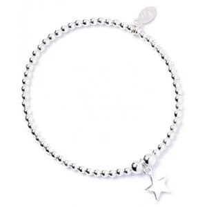 Star Charm Sterling Silver Ball Bracelet