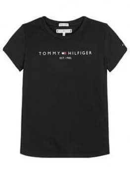Tommy Hilfiger Girls Short Sleeve Essential T-Shirt - Black
