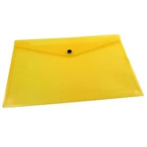 Q-Connect Polypropylene Document Folder A4 Yellow Pack of 12 KF03595