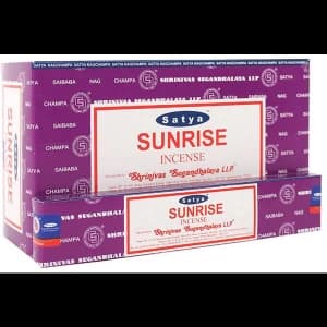 Box of 12 Packs of Sunrise Incense Sticks by Satya
