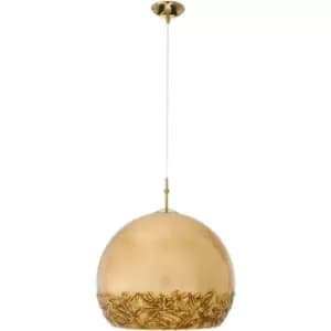 14kolarz - LUNA 24-carat gold design pendant light in glass, antique lampshade, liberta gold