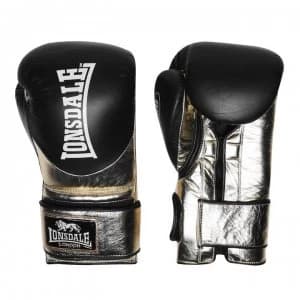Lonsdale L60 Hook and Loop Training Gloves Unisex Adults - Black/Gold