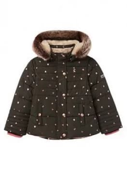 Joules Girls Stella Padded Coat - Green, Size 10 Years, Women