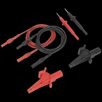 Sealey 6 Piece Test Lead and Crocodile Clip Set