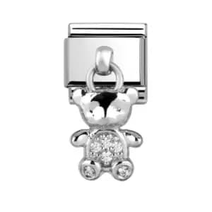Nomination Classic Silver Teddy Bear Pendant Charm