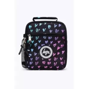 Hype Scribble Heart Lunch Bag, Pink